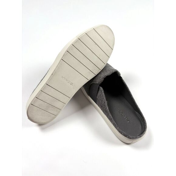 Vince Blair Mule Shoes Women’s Size 7.5 | Gray Wool Slip-On Sneakers - Picture 3 of 4